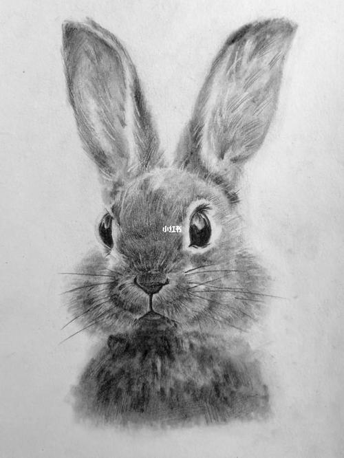 铅笔素描小肥兔