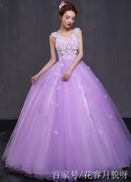 十二星座专属紫色梦幻婚纱,水瓶座很性感,双鱼座很高贵!