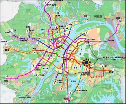 求武汉地铁规划图!要最新的详细的有13条线的清晰图!