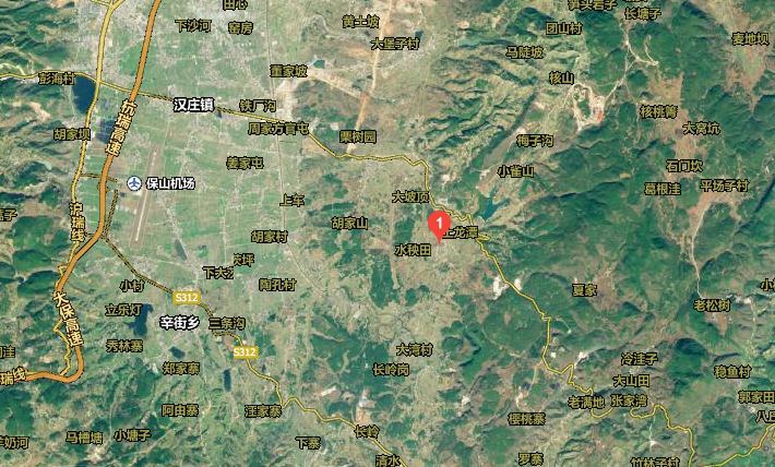 13年隆阳区龙潭村房屋卫星地图