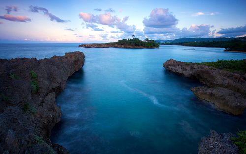 蓝色海岛唯美自然风景高清图片电脑壁纸高清大图预览1680x1050_风景壁