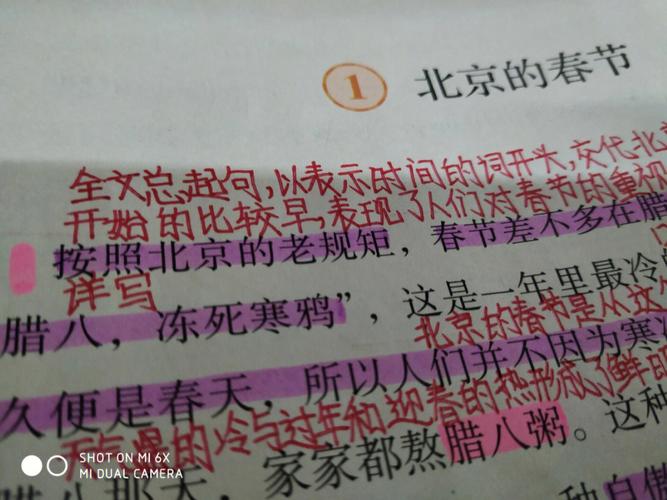 北京的春节课后第一题和第二是页