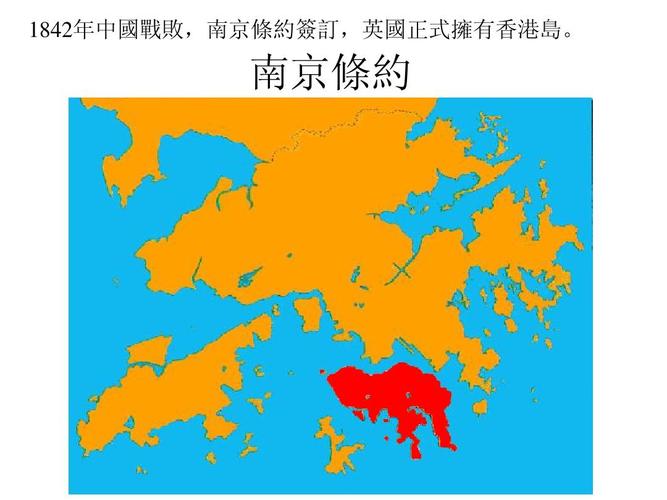 1842年中国战败,南京条约签订,英国正式拥有香港岛