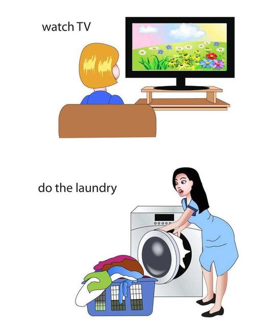 洗衣服的英文短语