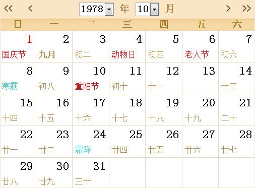 农历一览表日历表中的蓝色代表二十四节气的日期,红色部分代表中国的