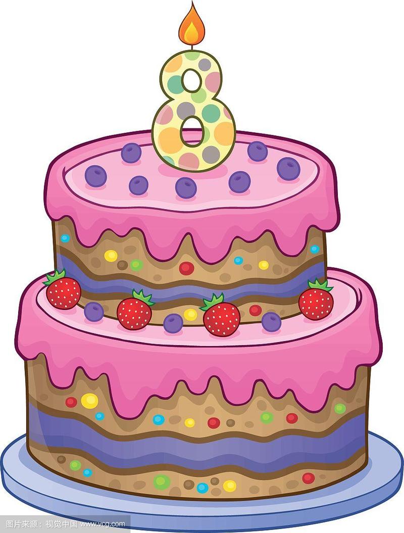8岁生日蛋糕图片