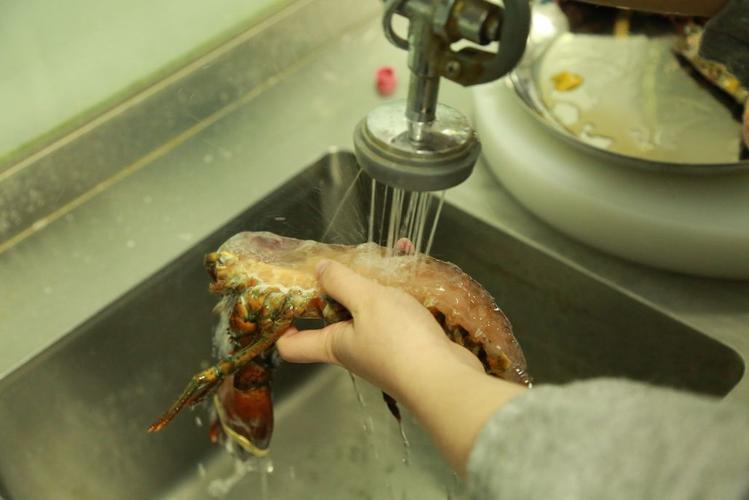 清洗干净,一定要把龙虾的鳃去掉哦~清蒸和蒜蓉粉丝蒸虾能最大程度保留