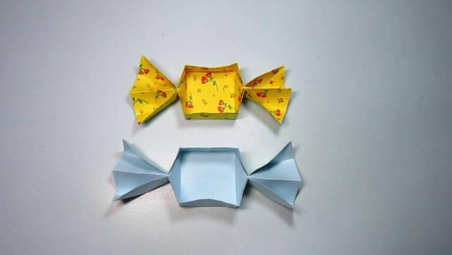 糖果盒子手工折纸视频教程简单可爱折纸盒手工diy糖果包装盒手工折纸