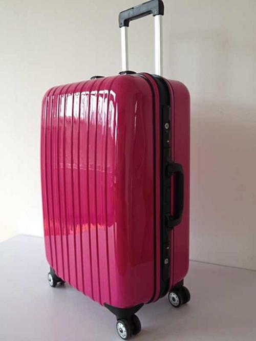美旅奢华铝框拉杆箱 28寸方形 拉杆箱 女 枚红色婚庆拉杆箱行李箱