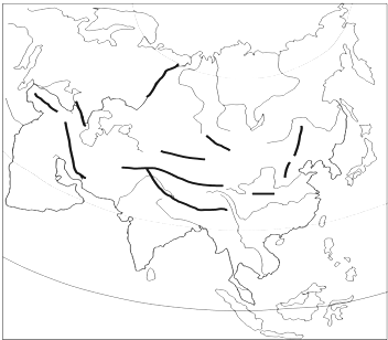 亚洲地理分区图简笔画