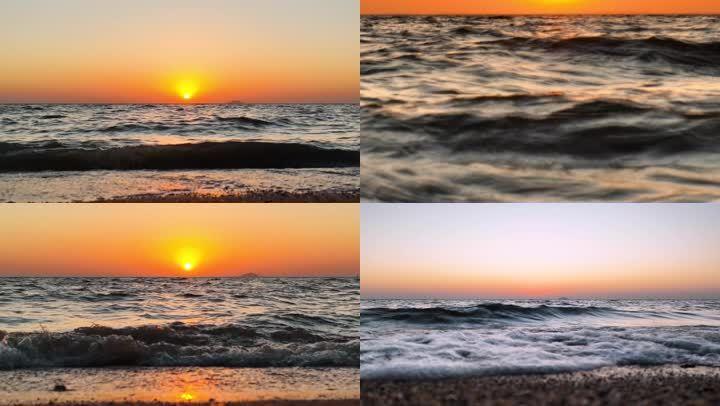 海边日落黄昏的唯美图片