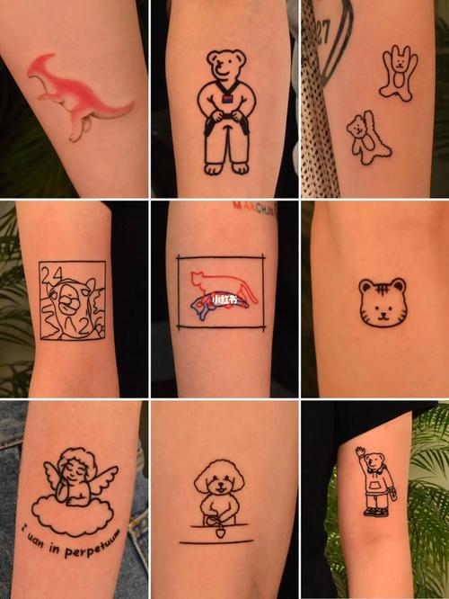 91分享一组ins韩国清新简约纹身图案简单可爱的卡通小图案,有没有