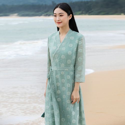 改良现代汉服女正品原创中国风唐装上衣日常中式禅意系带女装裙子