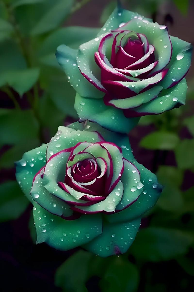 遇见了这么惊艳的动的双生玫瑰花你会分享给谁#图文伙伴计划 # - 抖音
