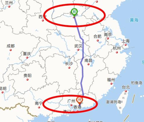 1019公里, 二,河南到广东惠州       以河南郑州到惠州之间来估算的话
