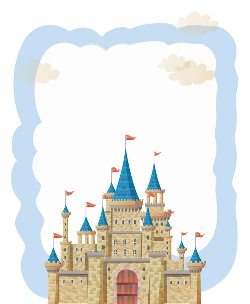 卡通城堡背景素材
