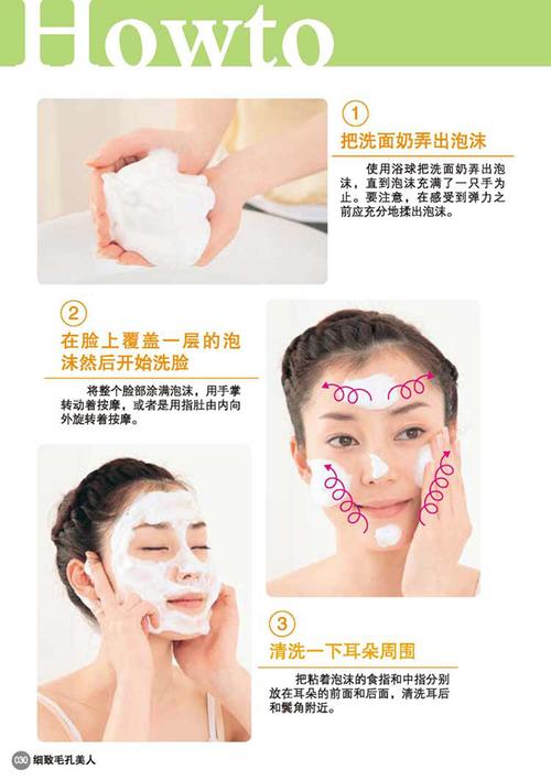 美容洗脸基本手法