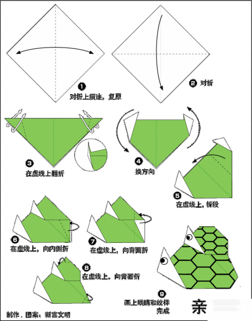 折纸大全视频教程手把手教你制作折纸乌龟金钱龟折纸教程图教你怎样用