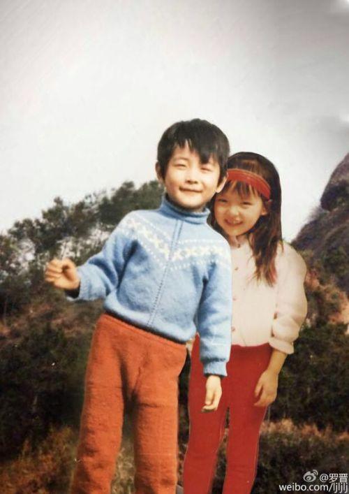 罗晋和唐嫣小时候的照片是真的吗