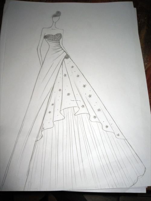 手稿-婚纱礼服设计-服装设计
