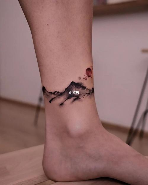 纹身图案  #纹身  #纹身手稿  #脚踝纹身  #腿环