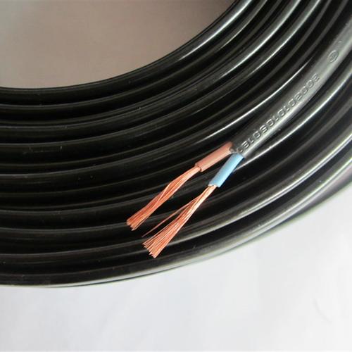 高端电源线电缆线2黑07平方z2芯国标铜线芯色线纯铜扁线奢华