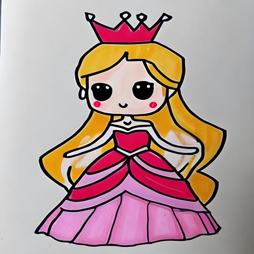 小公主简笔画 幼儿园