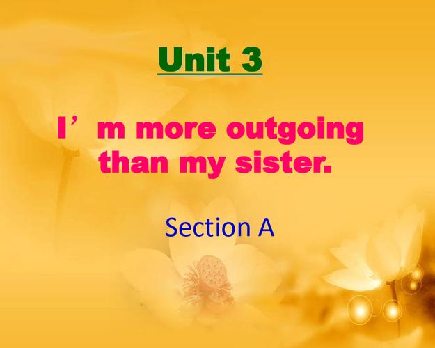 【最新】新人教版八年级上册unit_3_i'm_more_outgoing_than_my_sist