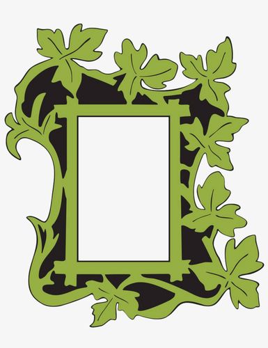 绿色藤蔓花装饰花草边框