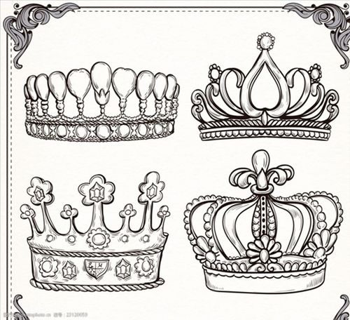 手绘风格的豪华皇冠