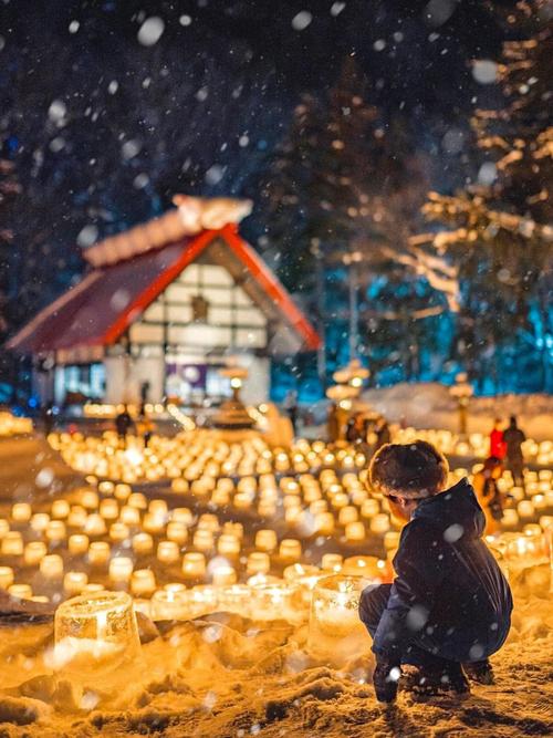 日本北海道76一年一度雪灯路冬日童话