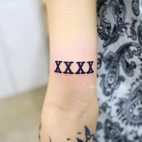 英文字母x纹身贴防水 女 持久ins风简约个性小图案小清新包邮