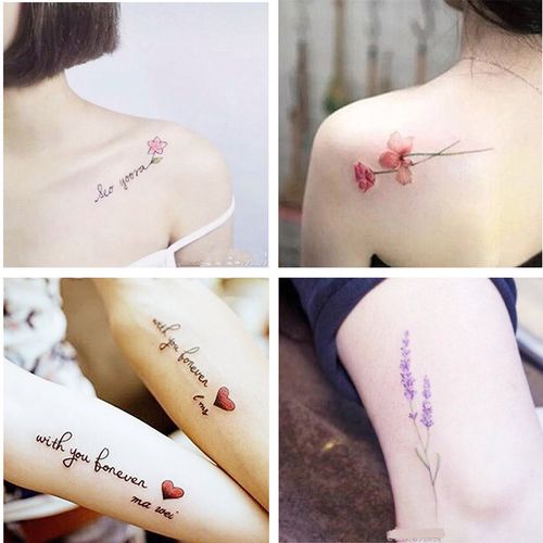 【超多图案】纹身贴防水女持久韩国小清新可爱性感锁骨脚踝玫瑰