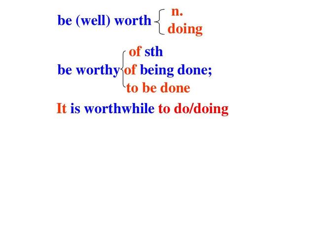 doing of sth be worthy of being done; to be done it is