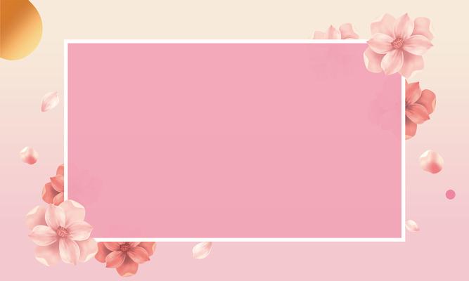 小清新花瓣粉色美容名片背景