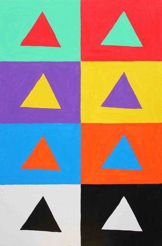 综合主义绘画·金字塔n0,1 布面丙烯 119x79cm 2012年 售价 4,900,000