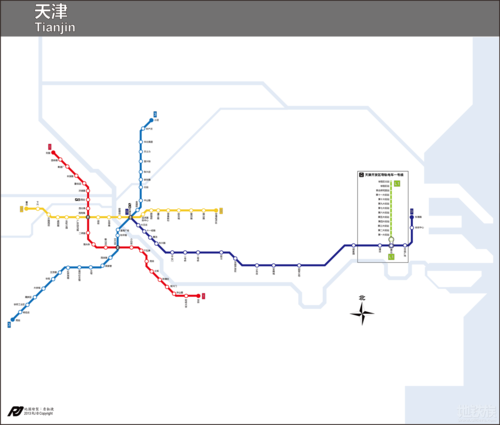 天津地铁线路图_最新版