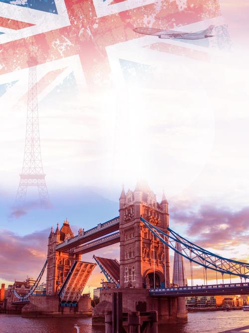 海外欧洲英国旅游海报