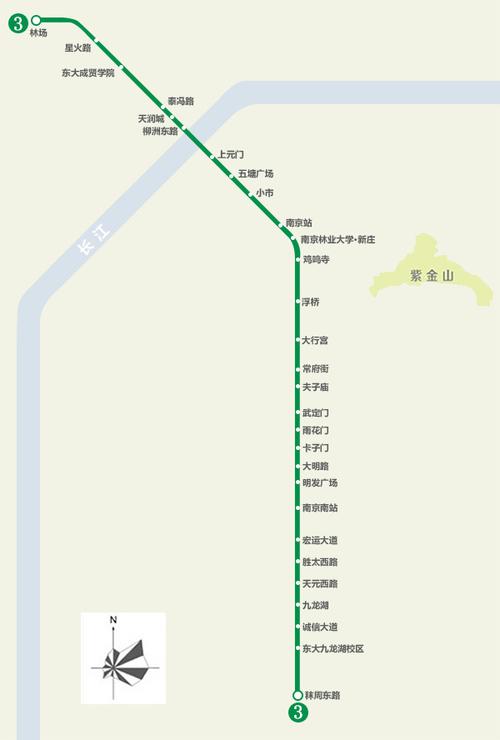南京3号地铁线全长多少公里分多少站点南京三号线地铁线路图