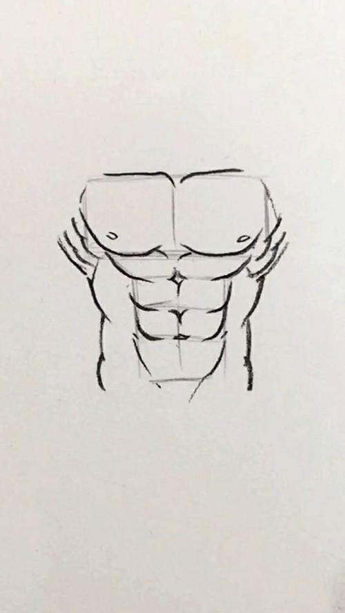 今天教超简单的腹肌画法
