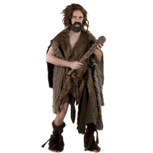 万圣节狂欢节舞台表演演出成人男石器时代洞穴人野人原始人服装