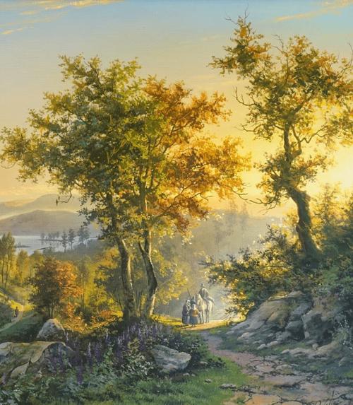白俄罗斯画家维克多的风景油画让人赞叹不已无尽透彻的光独特的森林与