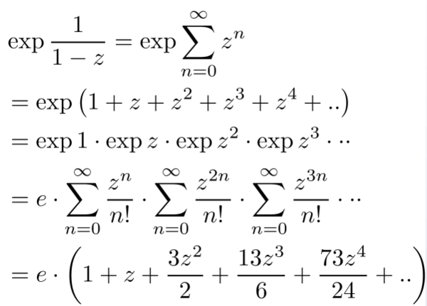 e^(1/(1-z))的泰勒展开式