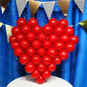 爱心气球装饰节日生日派对结婚房间布置网格固定心形造型网红气球