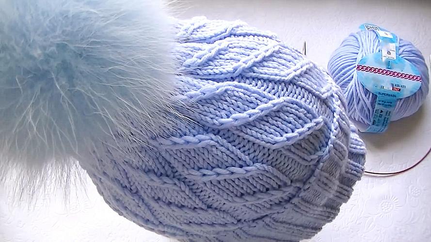 毛线编织的技巧,看看如何用环形针编织帽子!
