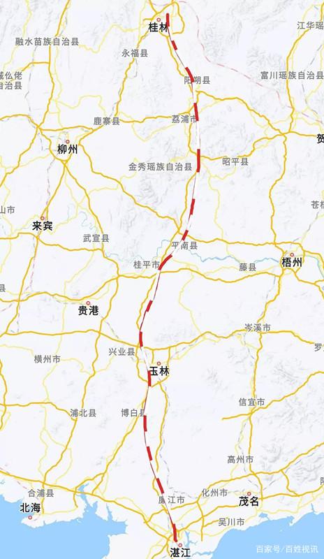 因为途径大中城市较少,桂林至湛江高铁被砍!