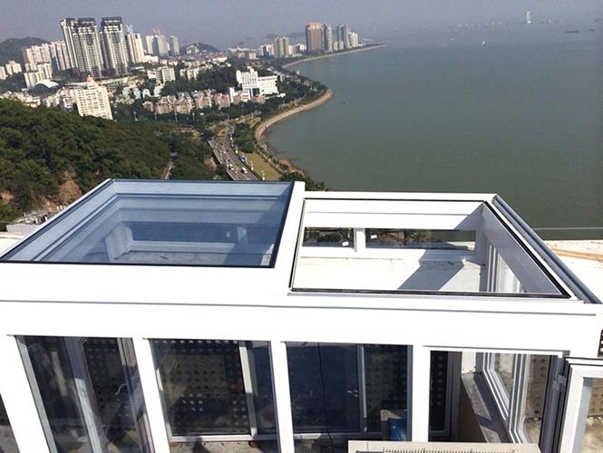 铝型材层压/钢化玻璃开放式露台电动折叠电动可伸缩屋顶