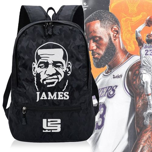 nba篮球球星头像版詹姆斯科比欧文库里迷彩背包男学生书包双肩包