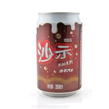 香港进口品牌屈臣氏沙示汽水330ml碳酸饮料批发冰凉可乐沙士汽水