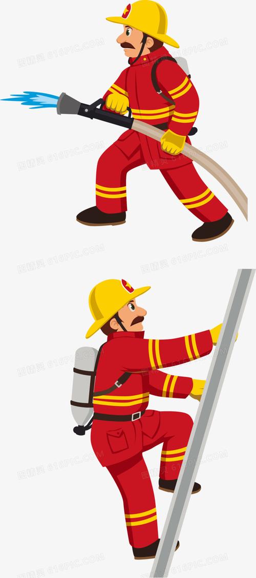 卡通消防员卡通消防员pngeps消防员免抠元素pngpng卡通消防员矢量png